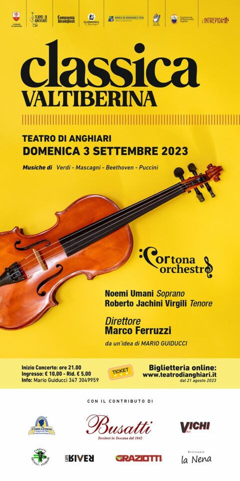 Locandina Classica Valtiberina - 3 settembre 2023, Teatro di Anghiari